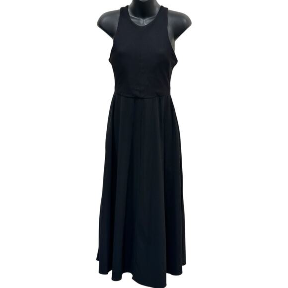 Athleta Fit & Flare Racerback Dress In Classic Black - Picture 6 of 8